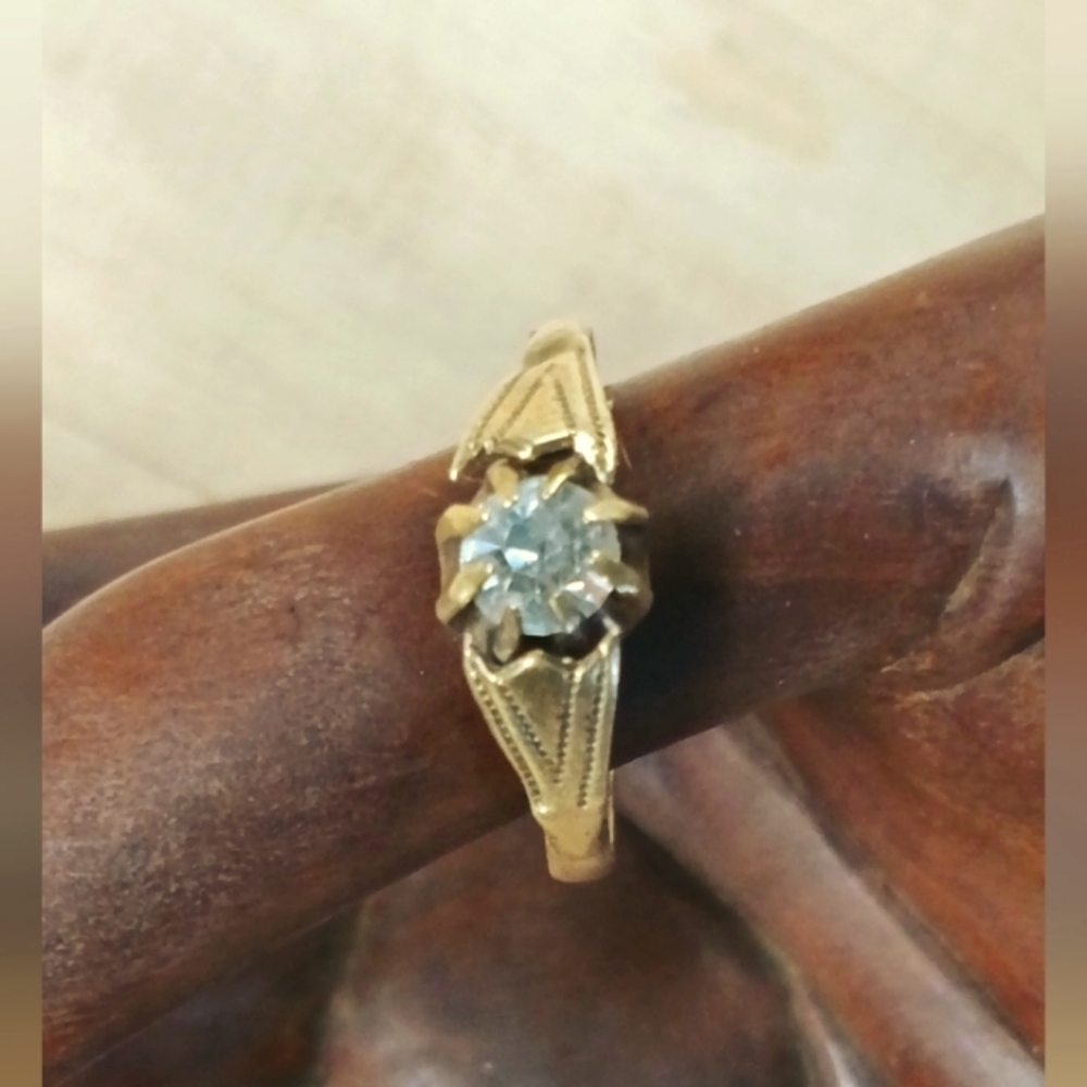 Vintage 1930's Diamond Ring-Made In Czechoslovakia